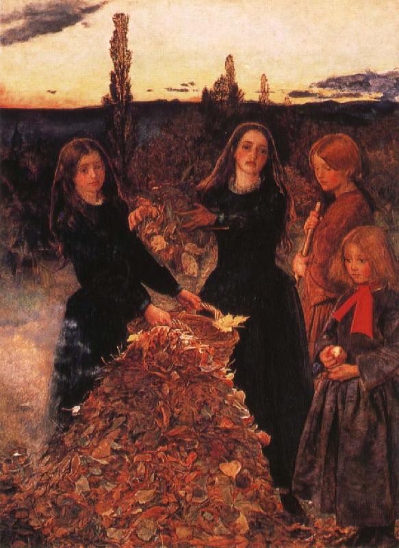 Sir John Everett Millais Antumn Leaves Norge oil painting art